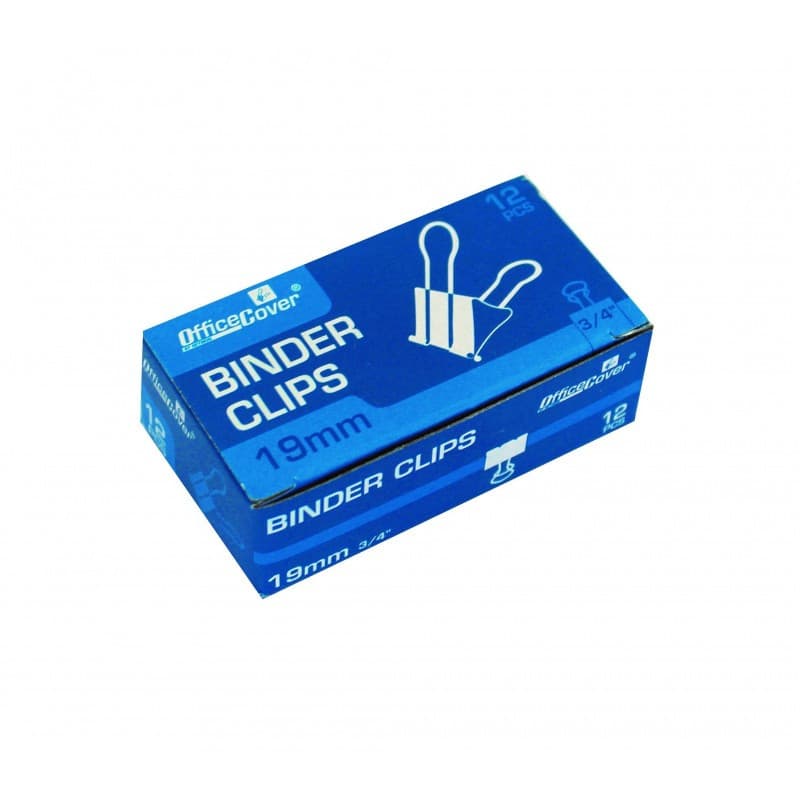 Clipsuri metalice Office Cover RM19, 19 mm, negre, cutie 12 buc 1