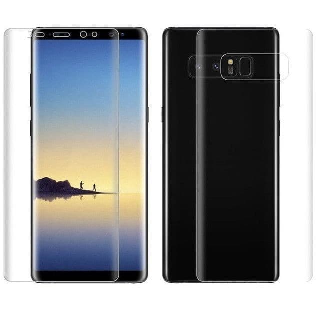 Set 2 folii protectie Samsung Galaxy Note 9 (fata + spate), din plastic, transparente 1