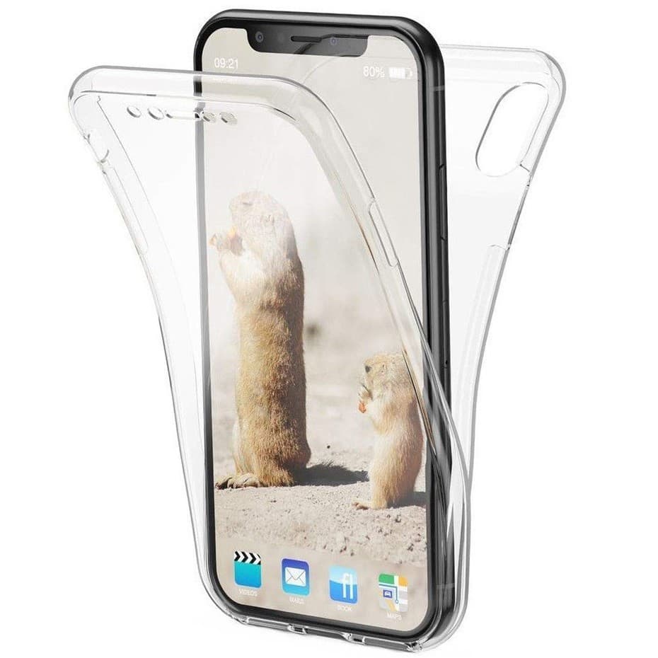 Husa Full TPU 360° pentru iPhone X/XS (fata + spate), transparenta 1