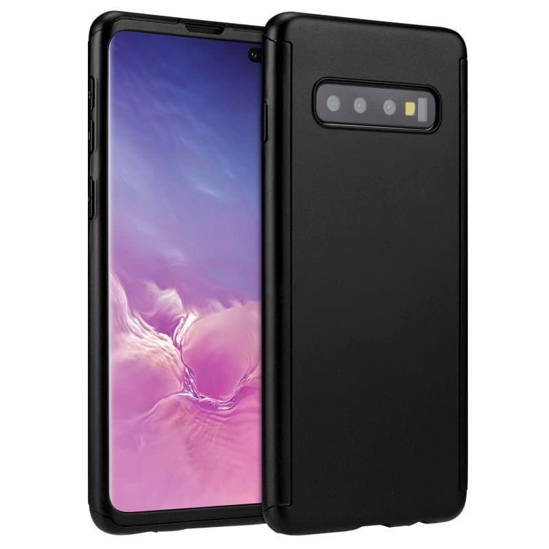 Husă Full Cover 360° pentru Samsung Galaxy S10 (față + spate), neagră 1