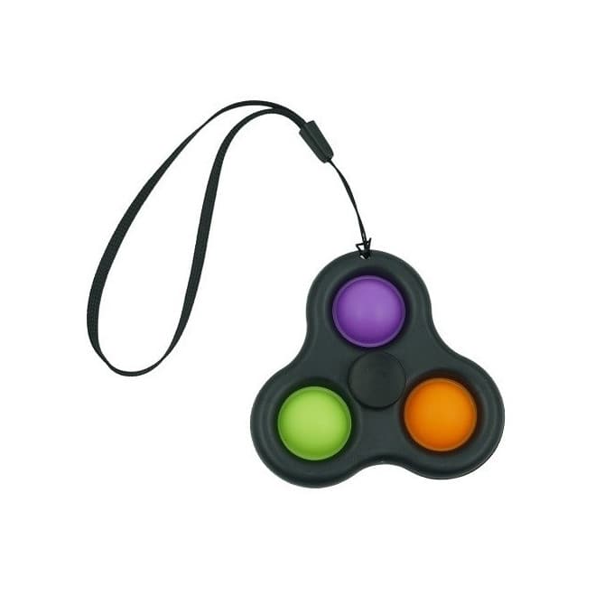 Jucarie antistres Fidget Spinner, tip Pop It!, 7 cm, negru 1