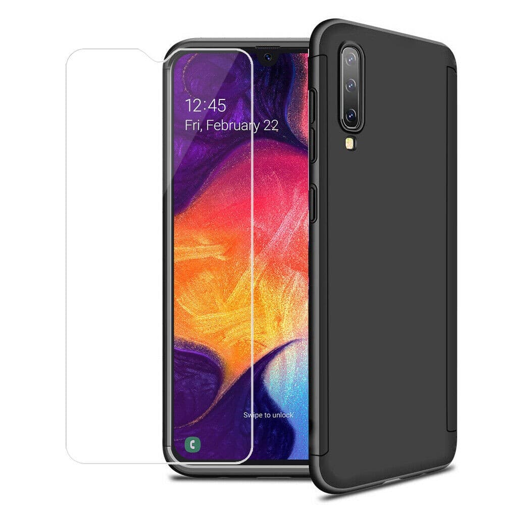 Husă Full Cover 360° pentru Samsung Galaxy A11 (față + spate + sticlă), neagră 1