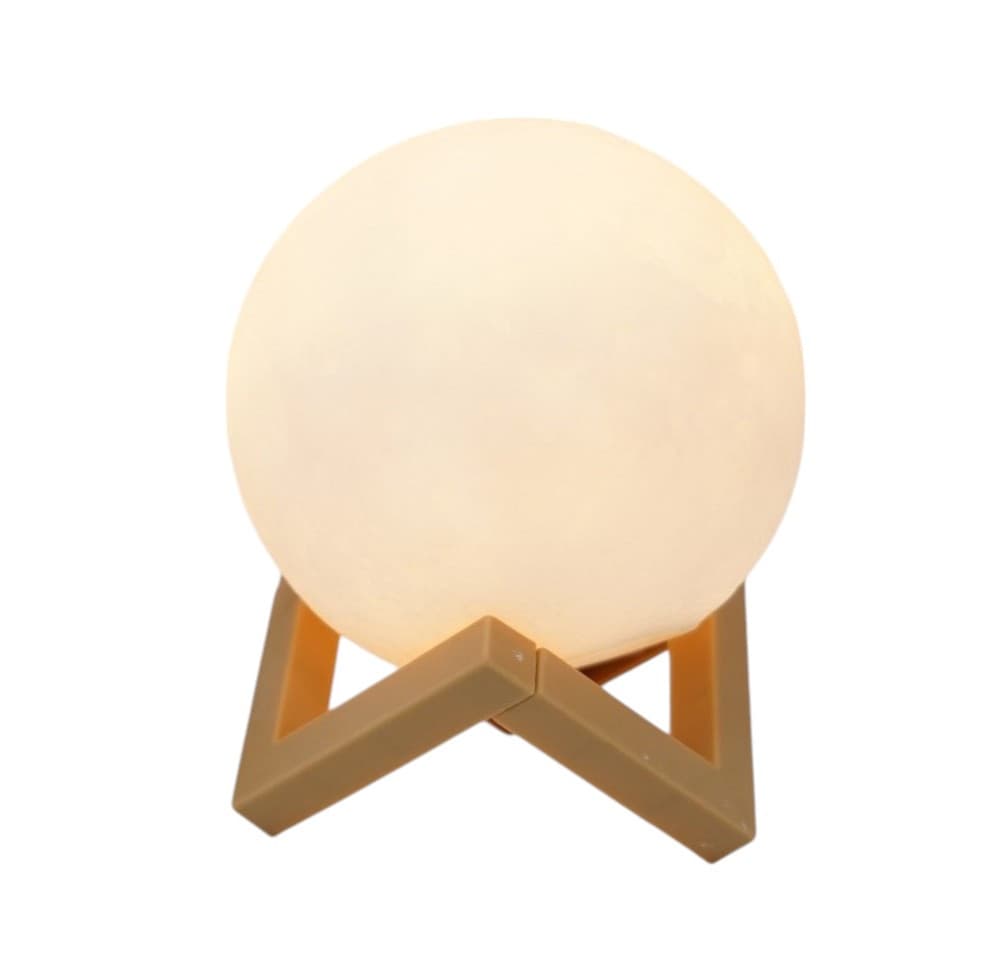 Lampa de veghe 3D Moon Light, lumina LED alb cald, alimentare baterii, 10 cm 1
