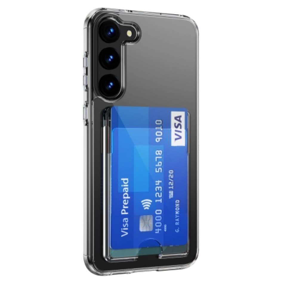 Husa Samsung Galaxy A72, Clear Wallet, suport carduri/cartele, transparenta 1