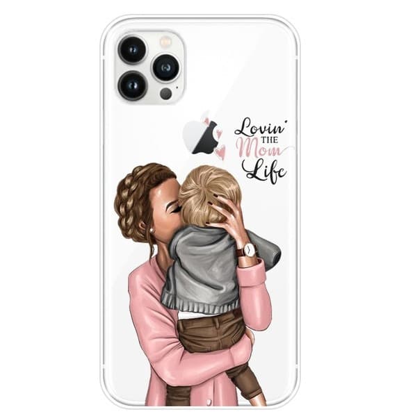 Husa Apple iPhone 12 Pro, Printed Glass, sticla + TPU, model Mom Life 1
