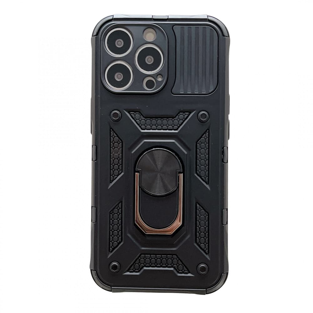 Husa de protectie pentru  Apple  iPhone 13 Pro Defender Model 4 cu suport de culoare Negru 1