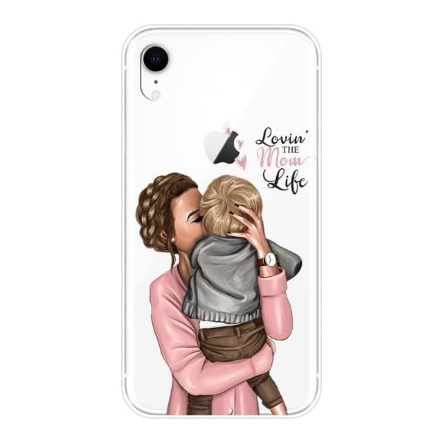 Husa Samsung A03S, Printed Glass, sticla + TPU, model Lovin the Mom 1