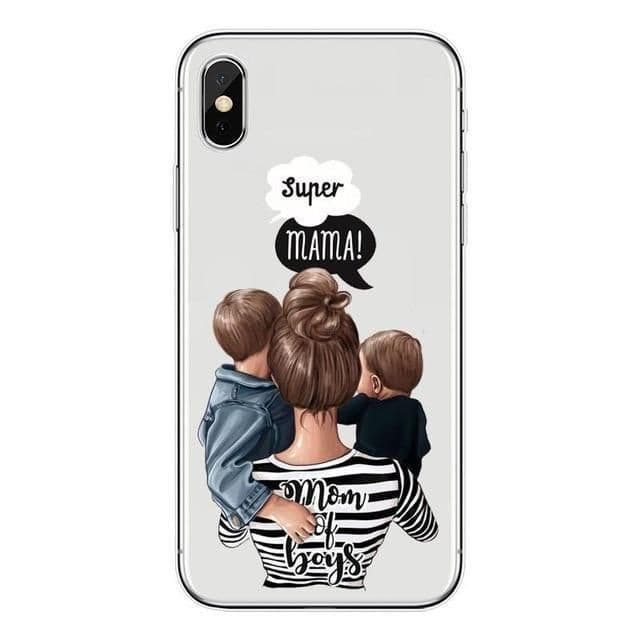 Husa Samsung A03S, Printed Glass, sticla + TPU, model Super Mom 1