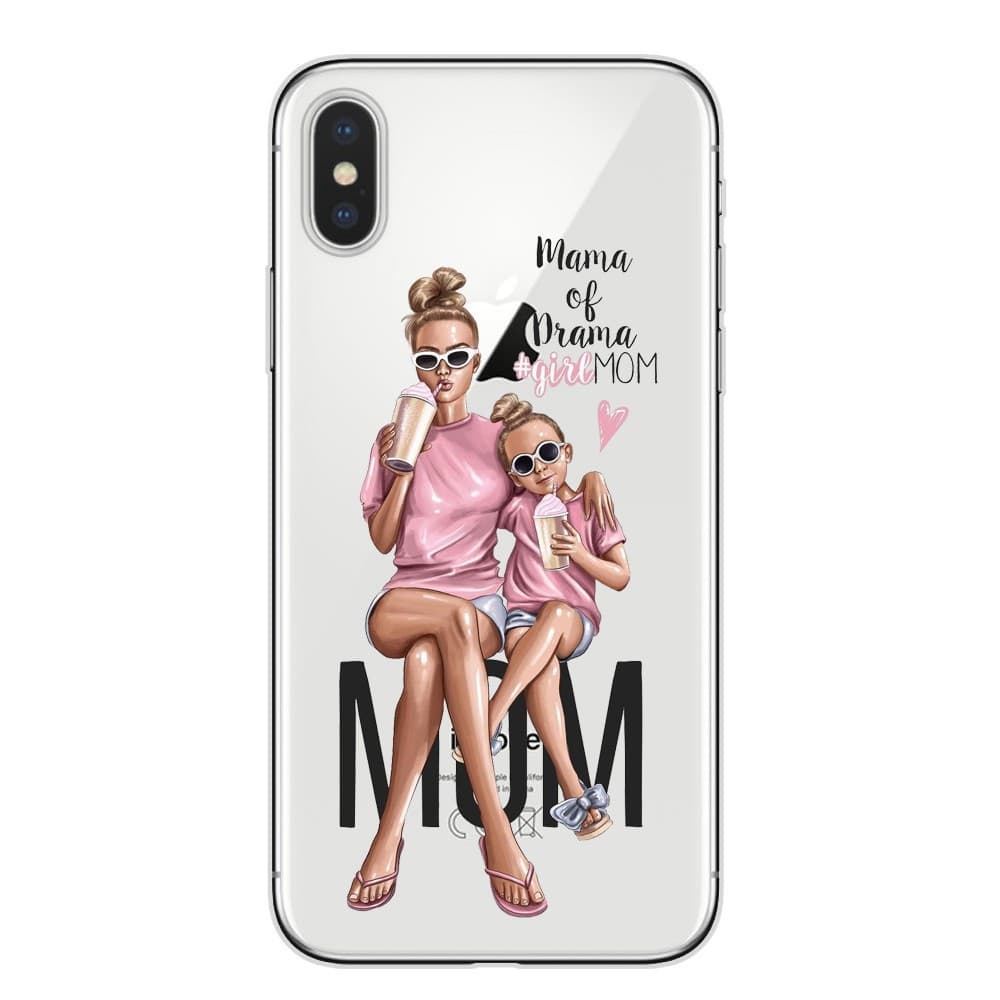 Husa Samsung A03s, Printed Glass, sticla + TPU, model Mama of Drama 1