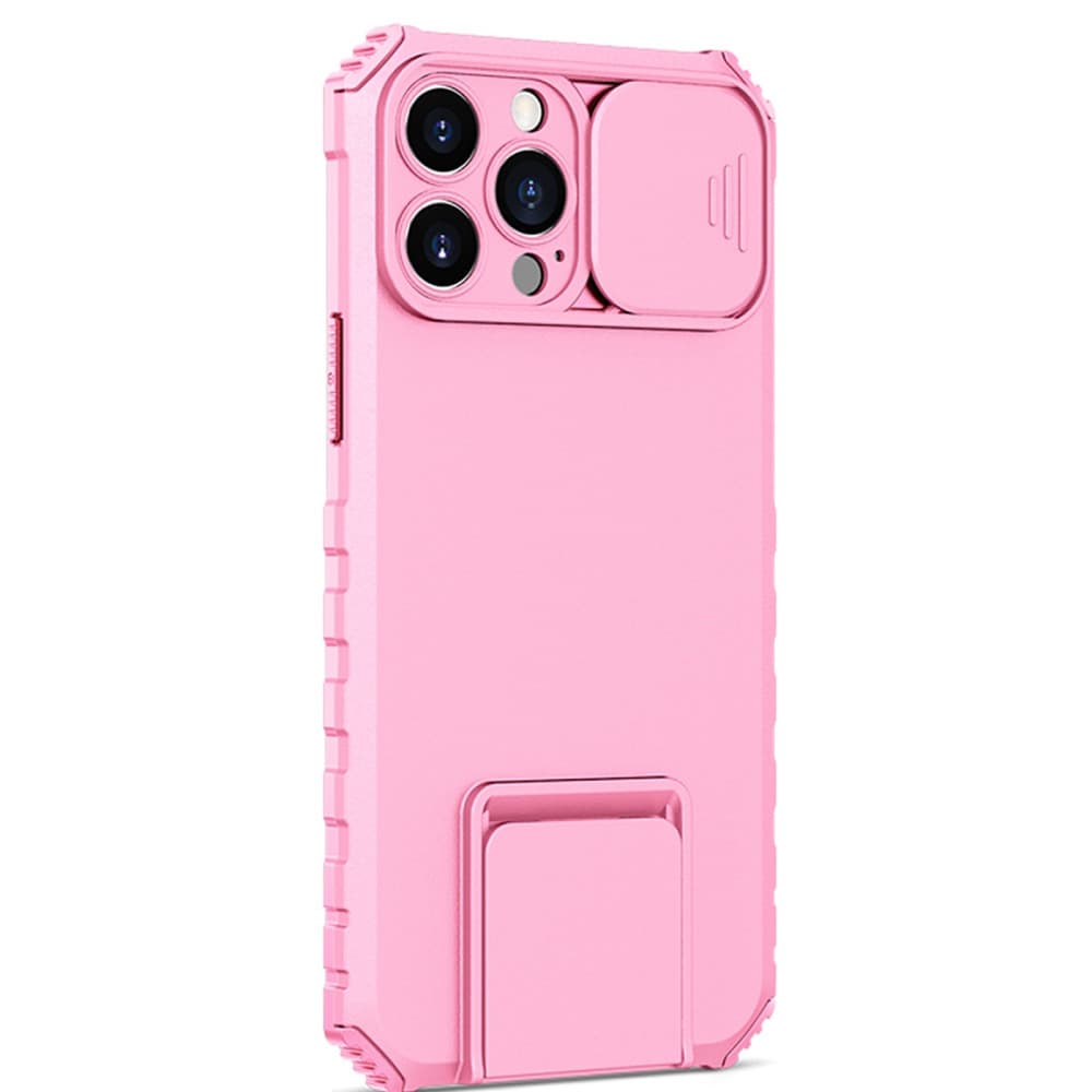 Husa Samsung Galaxy S21 FE, Defender Camshield, stand expunere, protectie camera, roz 1