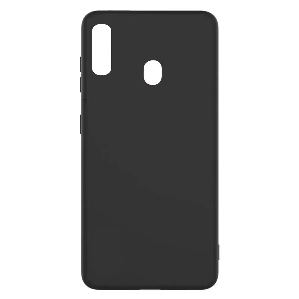 Husa Samsung Galaxy A20e Luxury Silicone, catifea in interior, negru 1