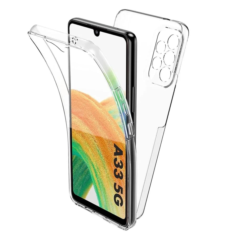 Husa protectie Samsung Galaxy A23 5G (fata + spate) Fully PC & PET 360°, transparenta 1
