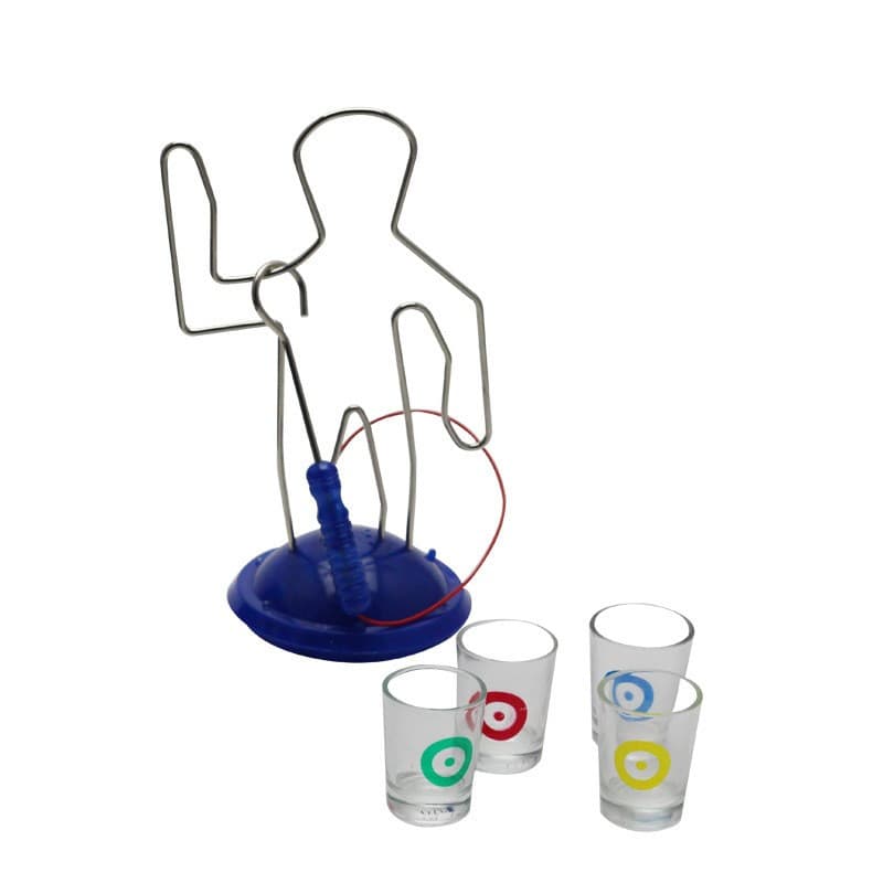 Joc de baut " Buzz Wire" , pentru Petreceri, Distractie, Pahare de Shot din Sticla Incluse, 4 Jucatori, Multicolor 1