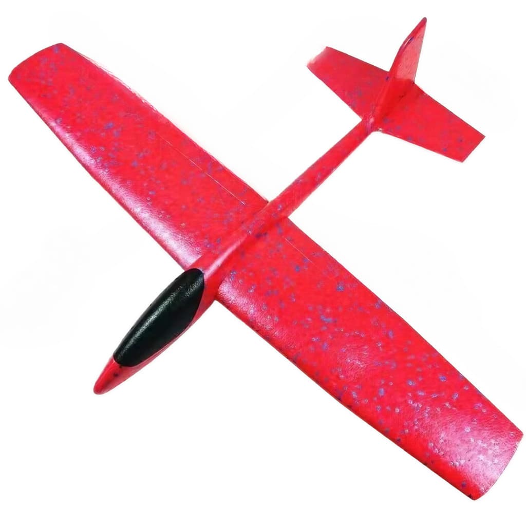 Avion planor din polistiren, dimensiune XXL (84 cm), rosu 1