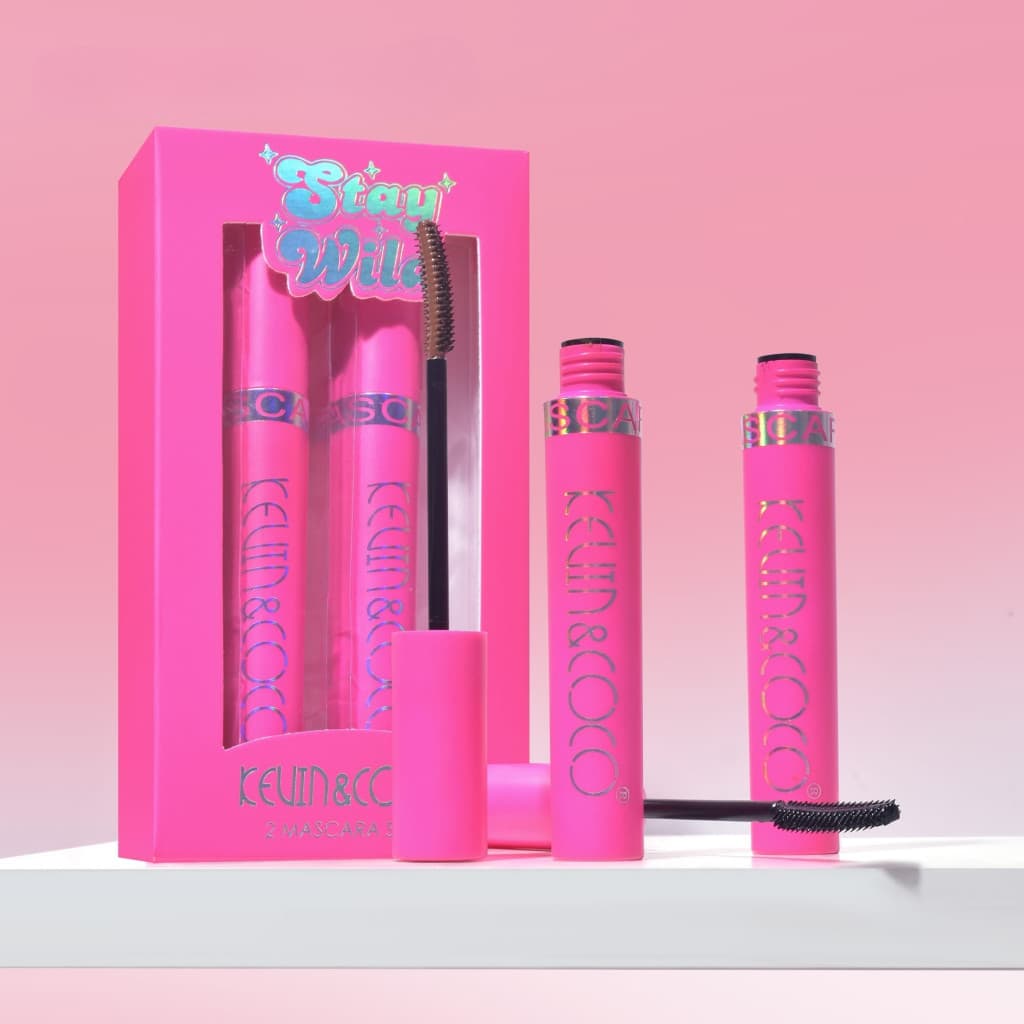Set 2 Mascara KEVIN & COCO, Stay Wild, 2 culori, 15.1 x 8.5 x 2.2 cm, negru/maro 1