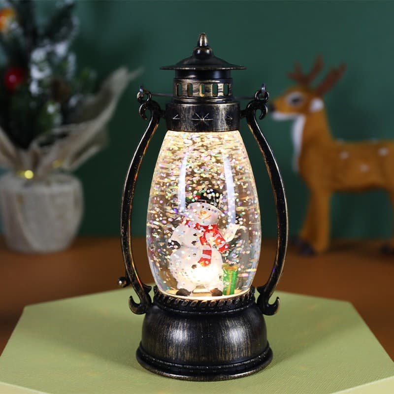 Decoratiune luminoasa, Felinar de Craciun, lumina LED, om de zapada 1