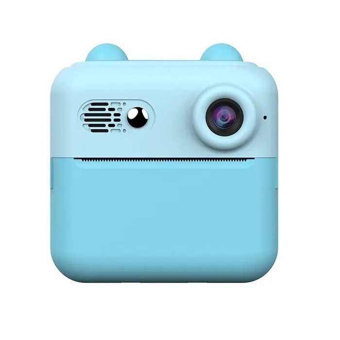 Aparat foto, camera video Full HD pentru copii IDK-A22, imprimanta termica incorporata, albastra 1