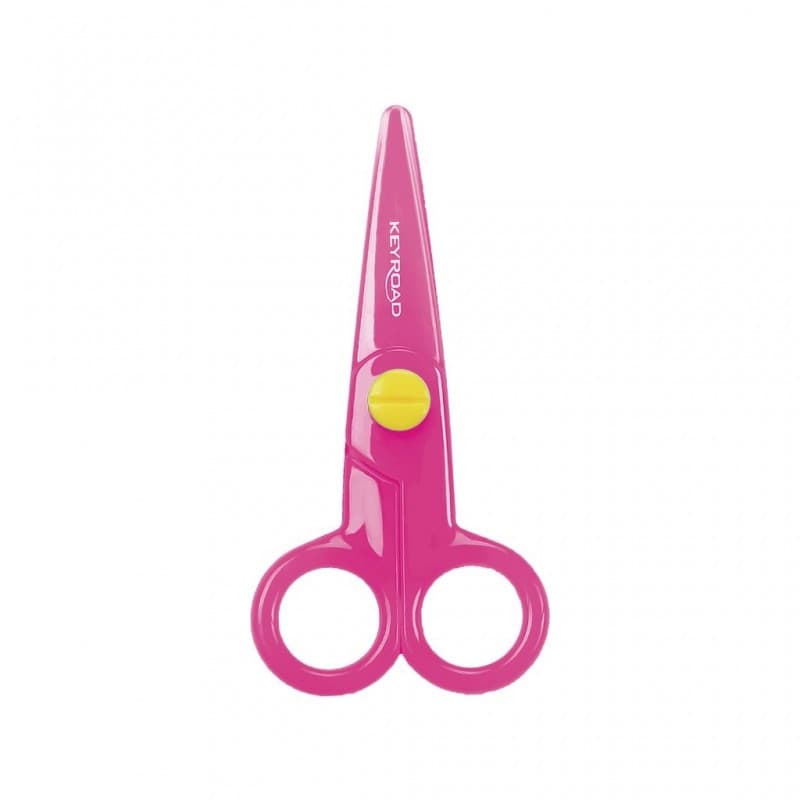 Foarfeca Keyroad Kids KR970962, 13.0cm, plastic, prescolari, blister, roz 1