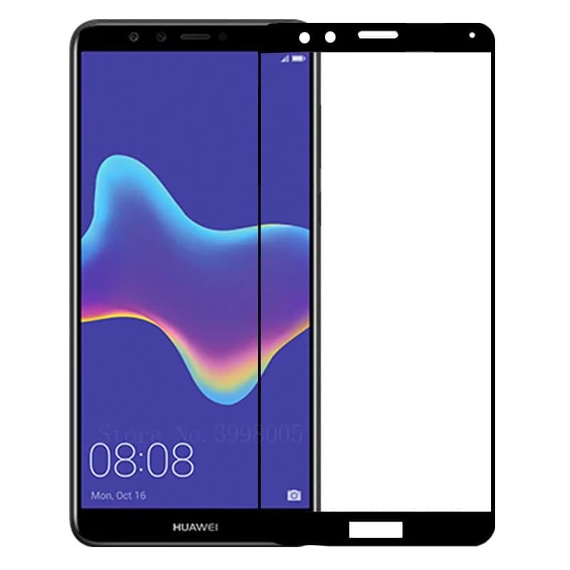 Folie de sticla Full Glue pentru Huawei Y9 2018, margini negre 1
