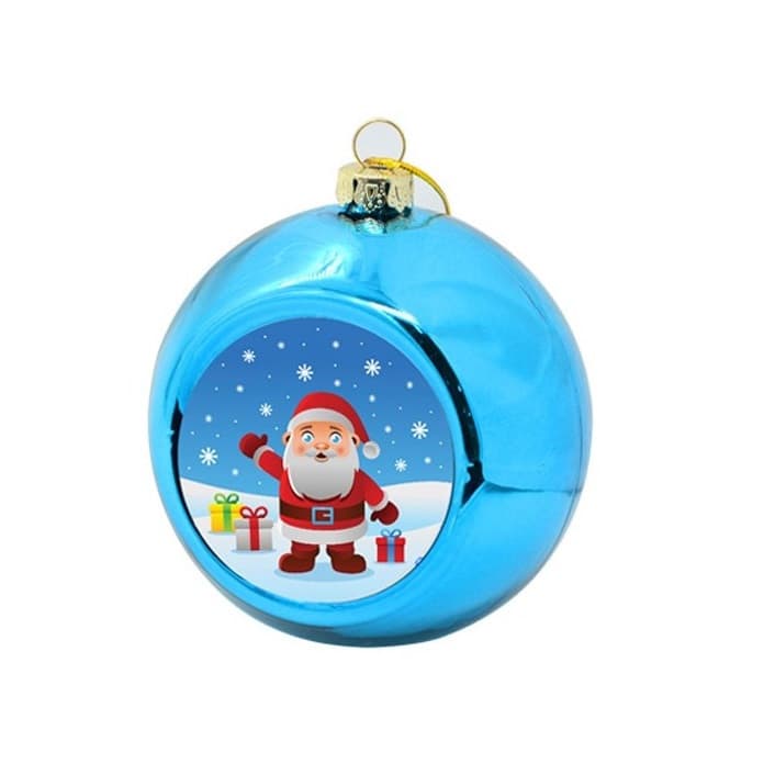 Glob personalizabil rosu pentru brad, Ø 6 cm 1