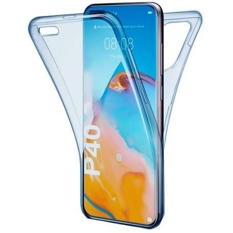 Husa Full TPU 360° pentru Huawei P40 (fata + spate), albastru transparent 1