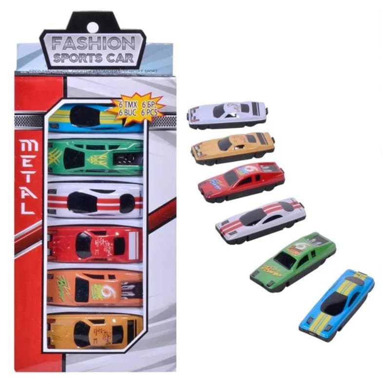 Set 6 masinute sport, 1:64, diferite modele si culori 1