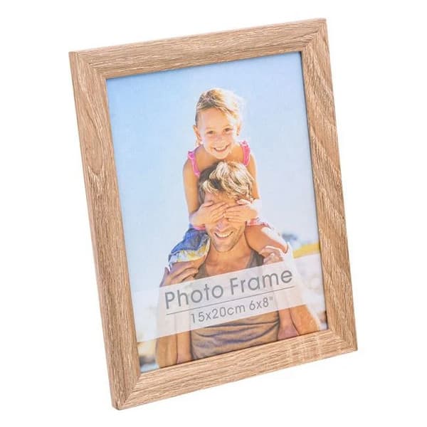 Rama foto decorativa,  model efect de lemn deschis, 15 x 20 cm 1