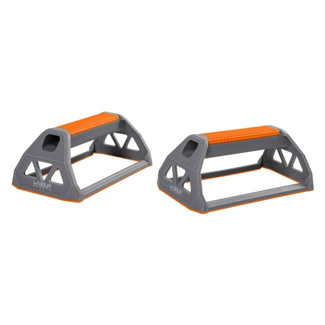 Manere pentru flotari Liveup, 18 x 11 x 9 cm, negre/portocalii - 2 buc 1