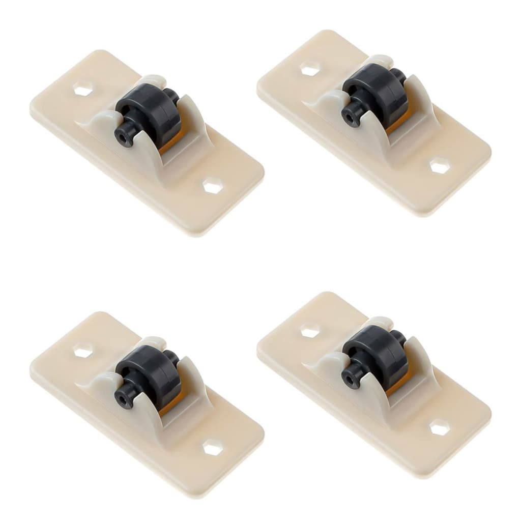Roti pivotante autocolante sin plastic, albe 4.7 x 2.4 cm, 4 bucati 1