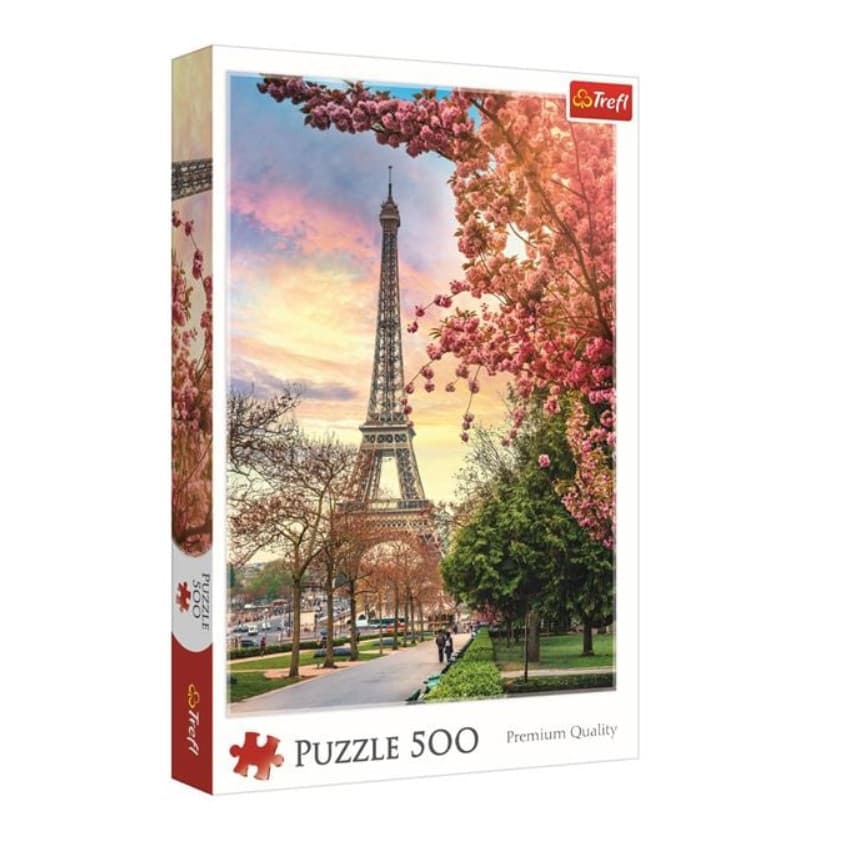 Puzzle Trefl, Paris Turnul Eiffel, pomi infloriti, 500 de piese 1