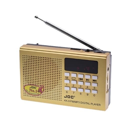 Radio portabil JOC -KK9, MP3, microSD/USB,FM, afisaj electronic, acumulator 2000 mAH, auriu 1