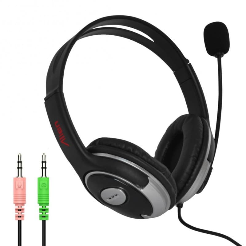 Casti stereo cu microfon Alien JTY-330, lungime cablu 1.5 metri, conexiune jack 3.5 mm, negre 1