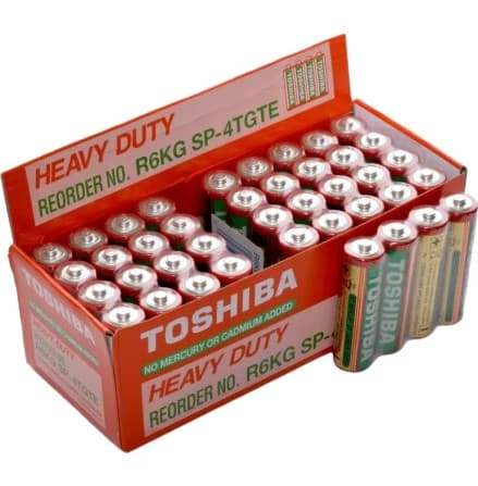 Cutie 40 baterii Toshiba Heavy Duty R3 AAA (R03KG SP-2TGTE) 1.5V (4 baterii x 10 seturi) 1