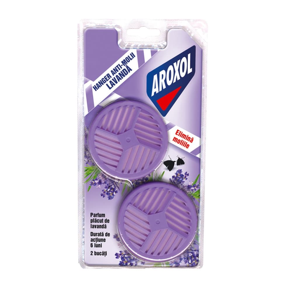 Difuzor cu agatatoare anti molii Aroxol, lavanda, 2 bucati 1