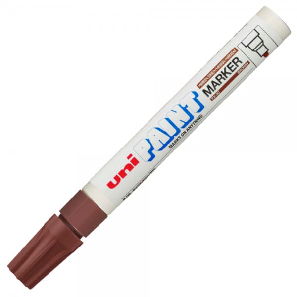 Marker cu vopsea UNI PX-20, varf rotund, 2.2-2.8mm,maro 1