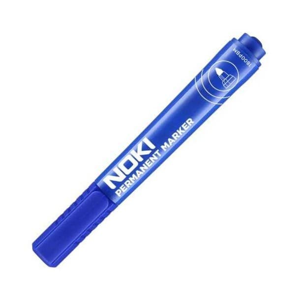 Marker permanent Noki 1800PB, varf rotund, albastru 1