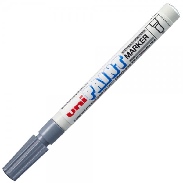 Marker cu vopsea UNI PX-21, varf rotund, 0.8-1.2mm , gri 1