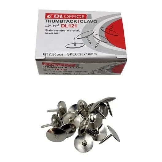 Piuneze (pioneze) CNX DL121 - 1212, 10 mm, argintii, cutie 50 buc 1