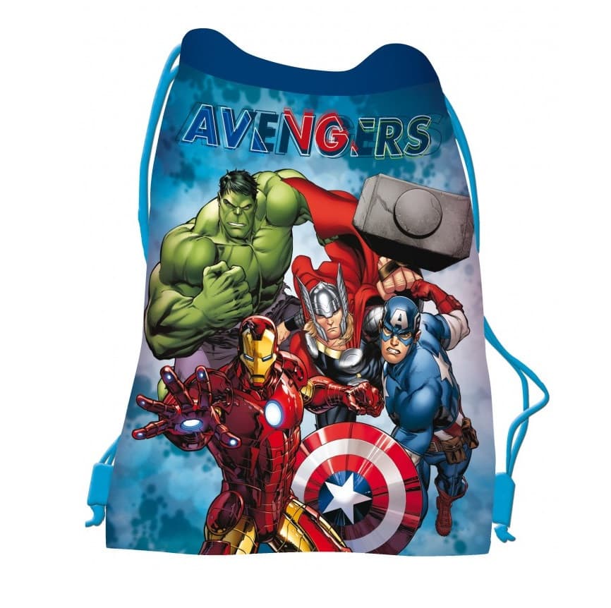 Sac cu snur pentru copii St.Majewski Avengers, albastru 1