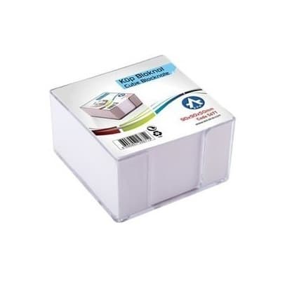 Cub hartie notes Ark 567-1, 500 coli, 85 x 85 mm, alb, suport plastic transparent inclus 1