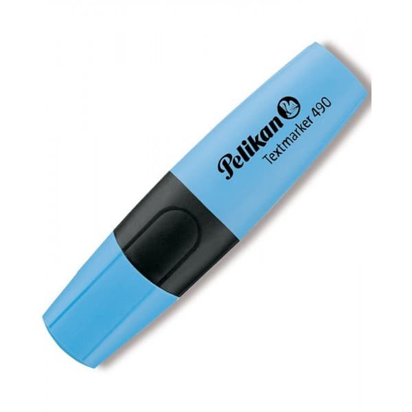 Textmarker Pelikan 490, varf tesit din fetru, 1-4mm, albastru 1