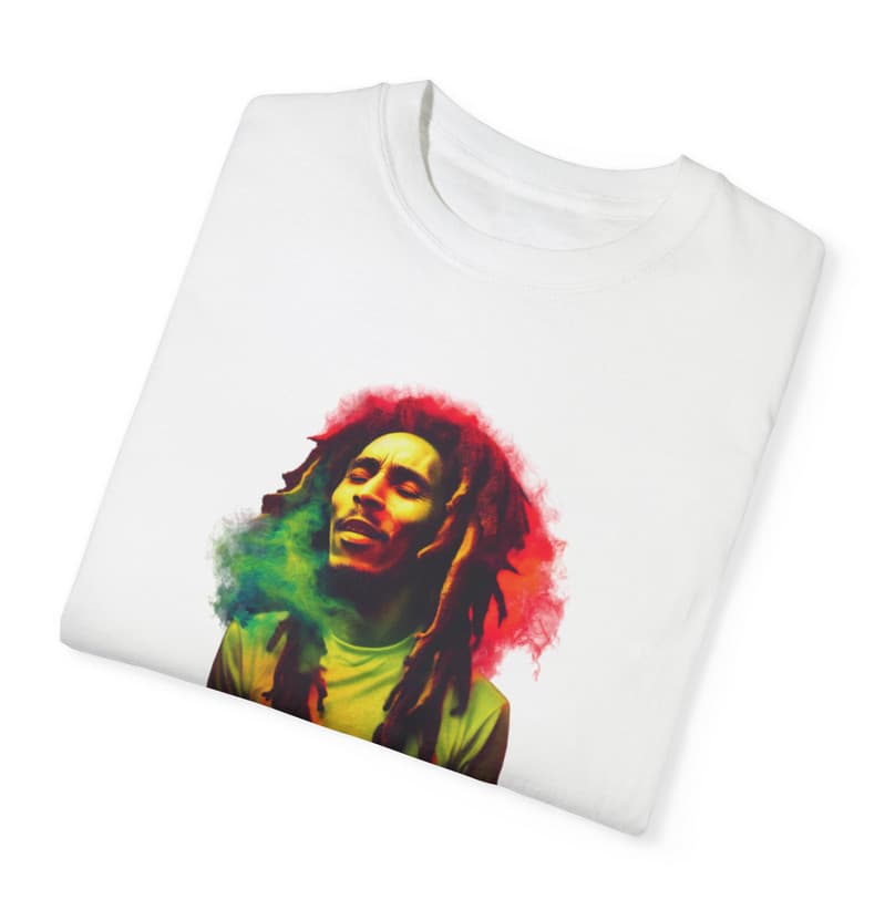 Tricou personalizat alb, copii/adulti, design Bob Marley, modal, diverse marimi — 3