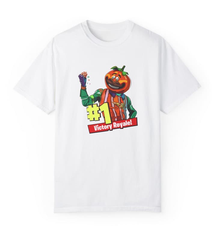 Tricou personalizat alb, copii/adulti, design Victory Royale 1, modal, diverse marimi — 2