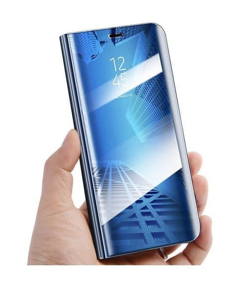 Husa Huawei Mate 20 Mirror Clear View, albastra — 3