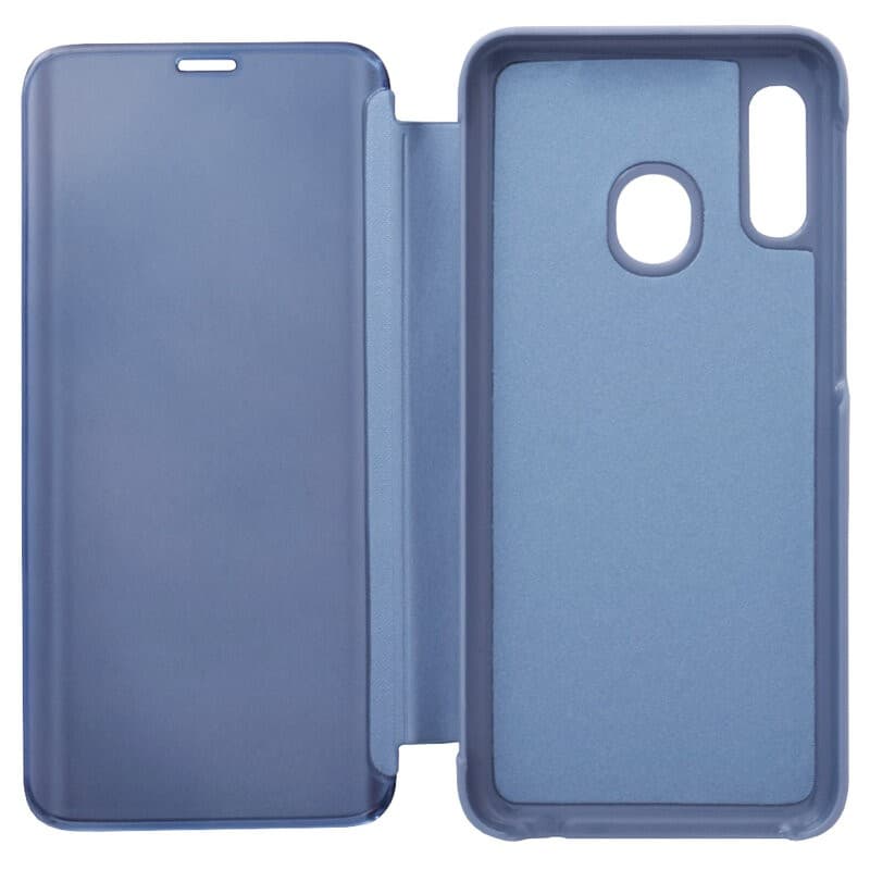 Husa Huawei Y5P, Mirror Clear View, albastra — 2