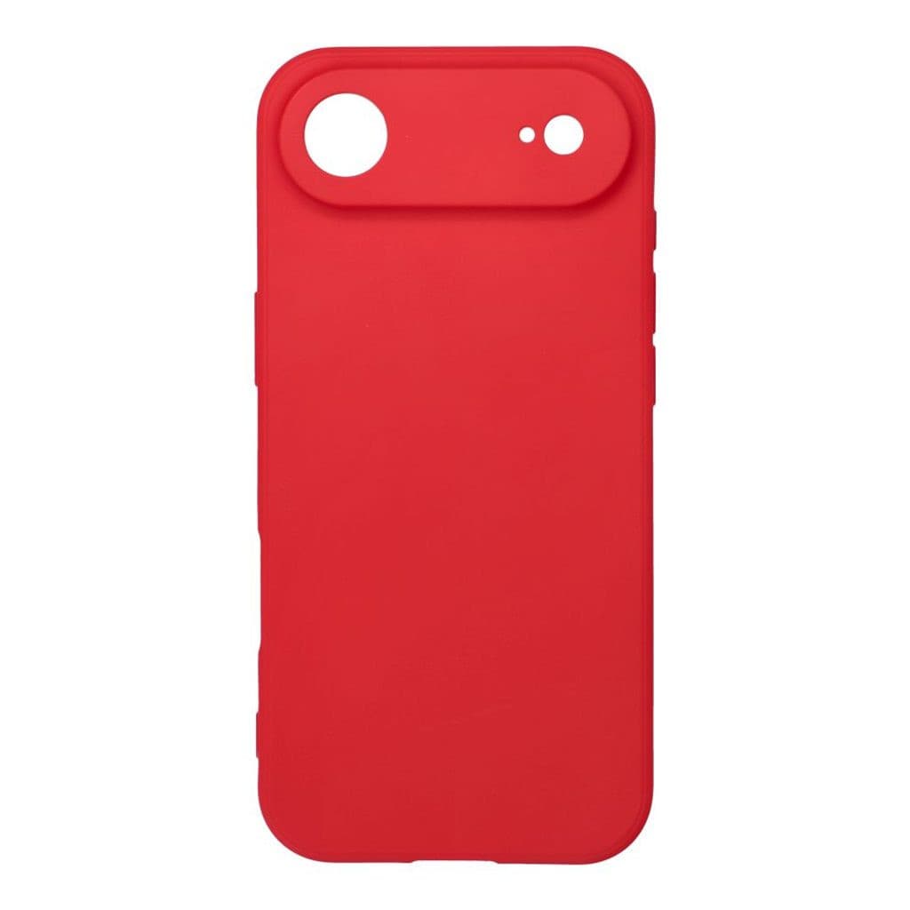 Husa Apple iPhone 17 Air, Luxury Silicone, catifea in interior, protectie camera, rosie — 2