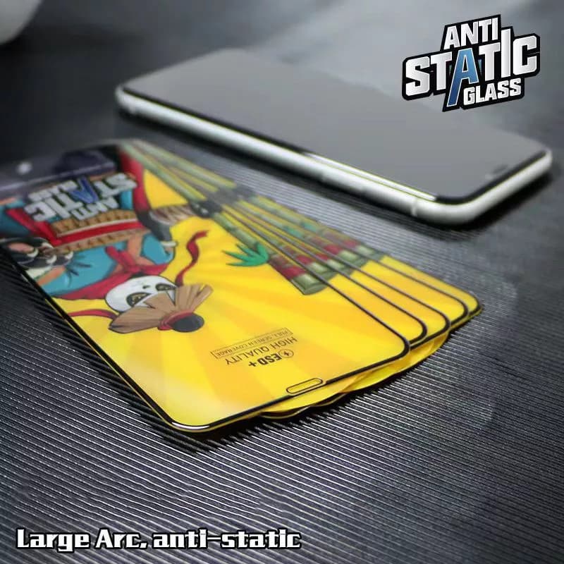 Folie sticla Apple iPhone 11 Pro Max / XS Max, Kungfu Panda, Antistatic Glass ESD +, margini negre — 2