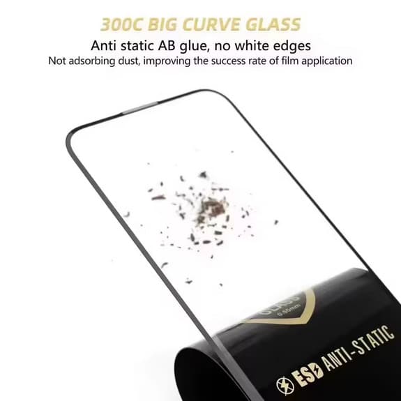Folie de sticla Samsung Galaxy A16, Big Curve 300CC, 0.55 mm, margini curbate, negre — 3