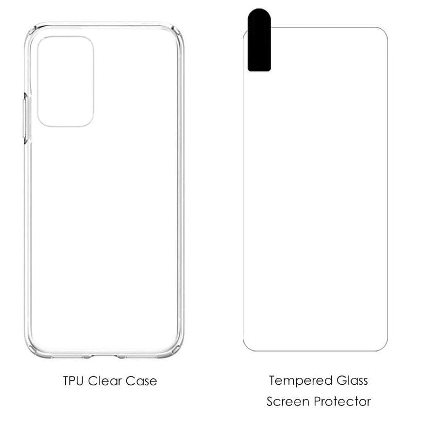 Set folie si husa Samsung Galaxy A53 5G, sticla transparenta si TPU transparent 2 mm — 2