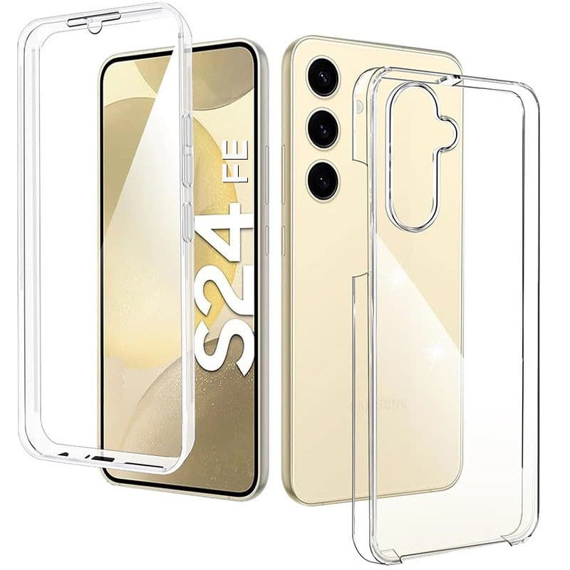 Husa protectie Samsung Galaxy S24 FE (fata + spate) Fully PC & PET 360°, transparenta